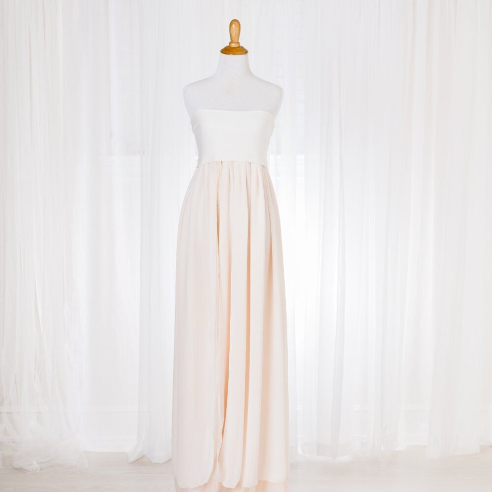 Pale Pink Maternity Dress - Sew Trendy - Miley Ombre Gown